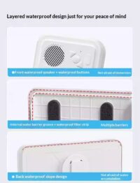 1c4cb1f5-cdd6-4690-819c-a0134abe00cb_trans.jpeg Bathroom Waterproof Mobile Phone Box Bluetooth Speaker Audio Bath TV Stand Mobile Phone Holder 360 Degree Rotation Touch Screen