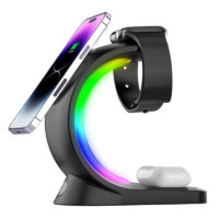 6da64e9b-f353-419a-9be1-13f716dfd91b.jpg 4 In 1 Magnetic Wireless Charger Fast Charging For Smart Phone Atmosphere Light Charging Station For Airpods Pro I-phone Watch