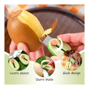 Avocado Peeler – Stainless Steel Keychain Peeler for Fruits & Veggies"