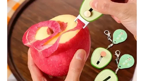 Ade8b74e467f74b009aec90007a100b56e.webp Avocado Peeler – Stainless Steel Keychain Peeler for Fruits & Veggies"