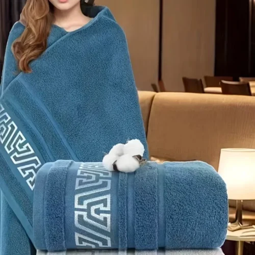 Pure Cotton Bath Towel 380gsm – Soft & Absorbent 70x140cm
