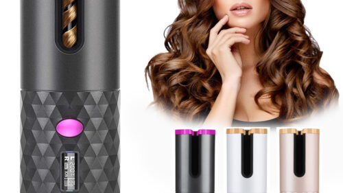 Automatic Hair Curler – Rechargeable Rotating Curling Iron